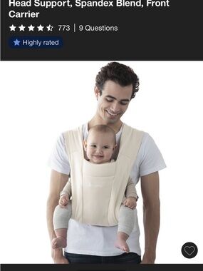 Ergobaby Embrace Cozy Knit Newborn Carrier - Cream
